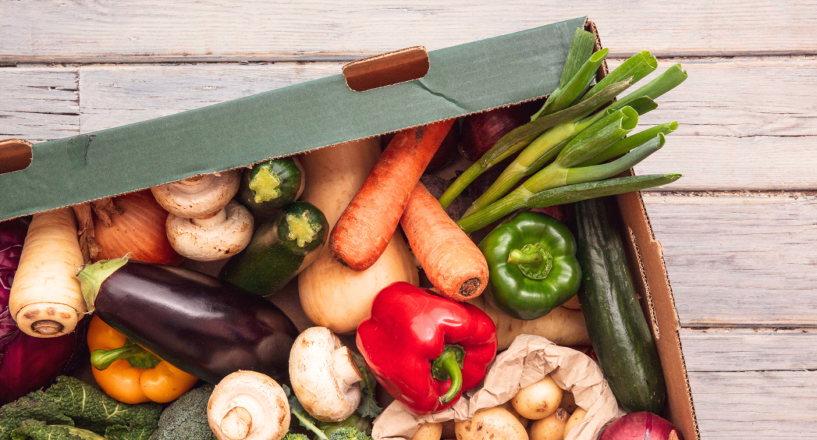 tekturowa skrzynka na warzywa i owoce dla ogrodu i sadu