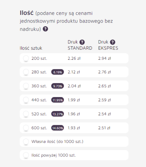 kreator nadruków, pudełka fasonowe z logo