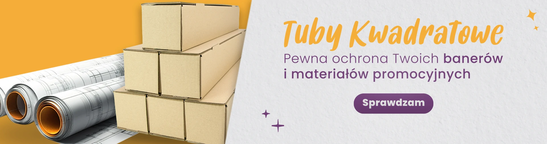 oferta tub tekturowych do pakowania i banerów, materiałów reklamowych