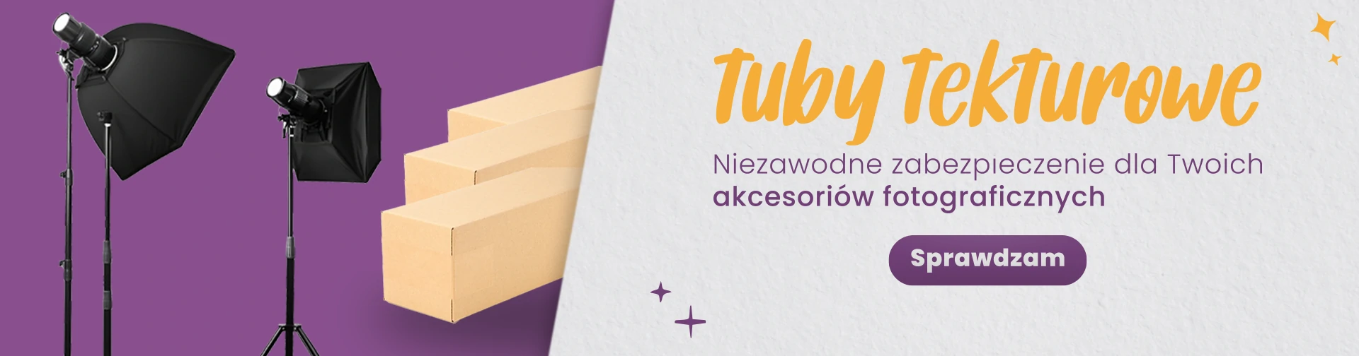 oferta tub tekturowych do pakowania i wysyłki akcesoriów fotograficznych