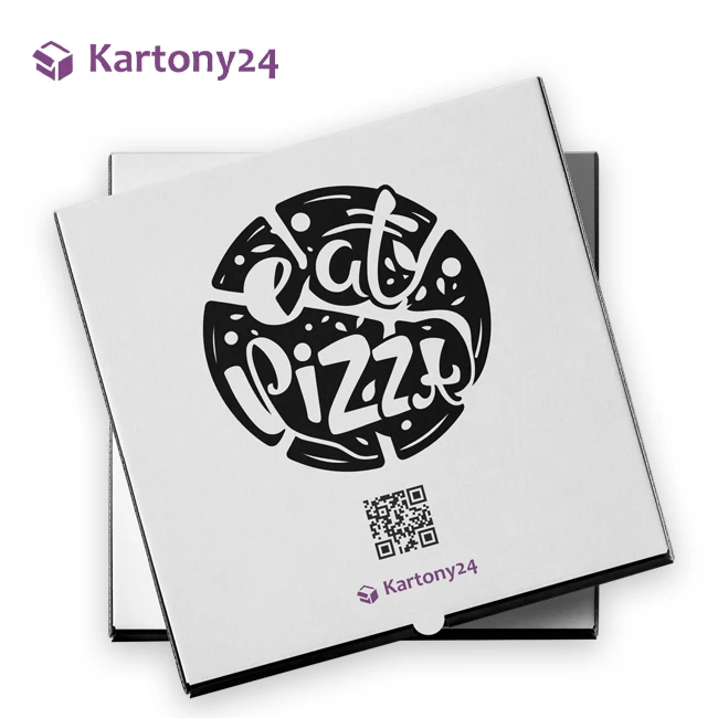 nadruk i kod QR na kartonie do pizzy Kartony24