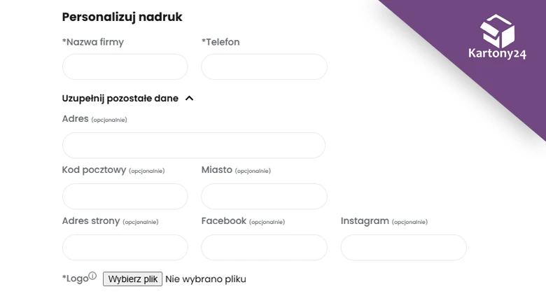 tworzenie kodu QR na karton do pizzy z nadrukiem, Kartony24