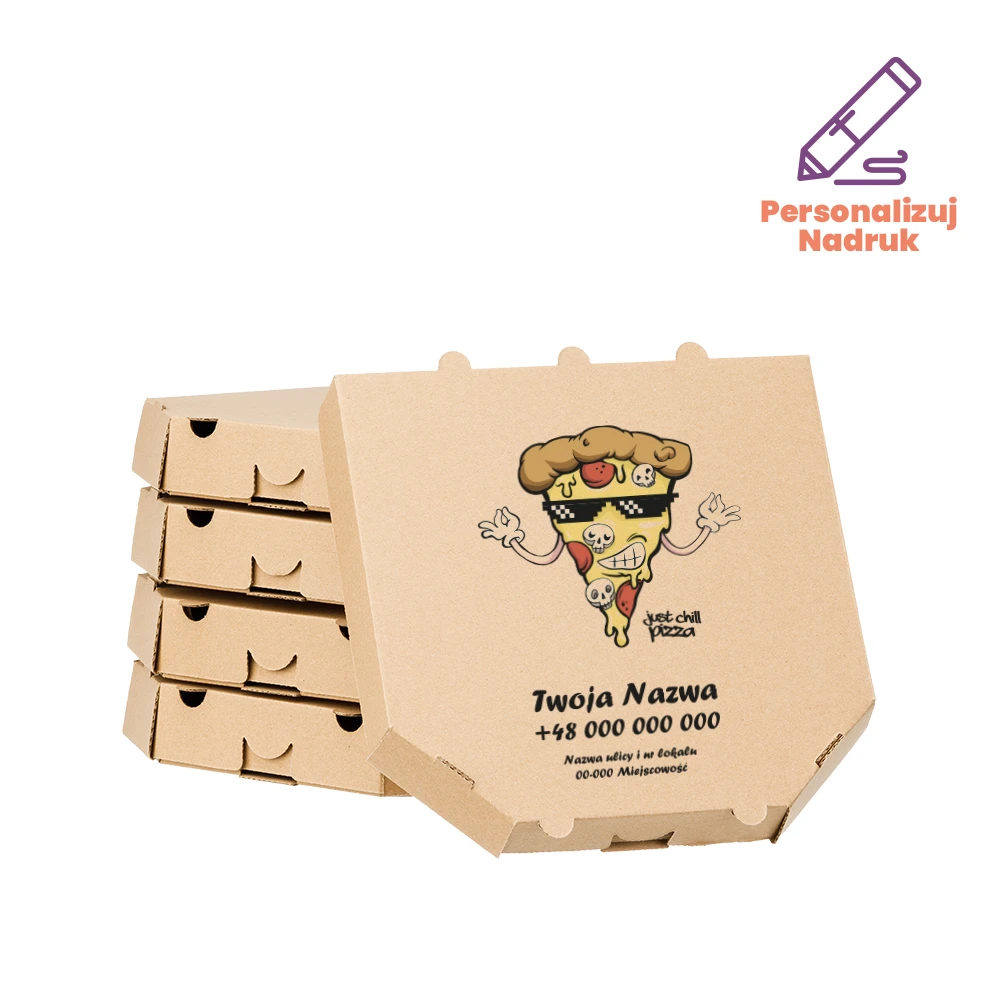 chill pizza - wzór nadruku na kartony do pizzy dla gastronomii