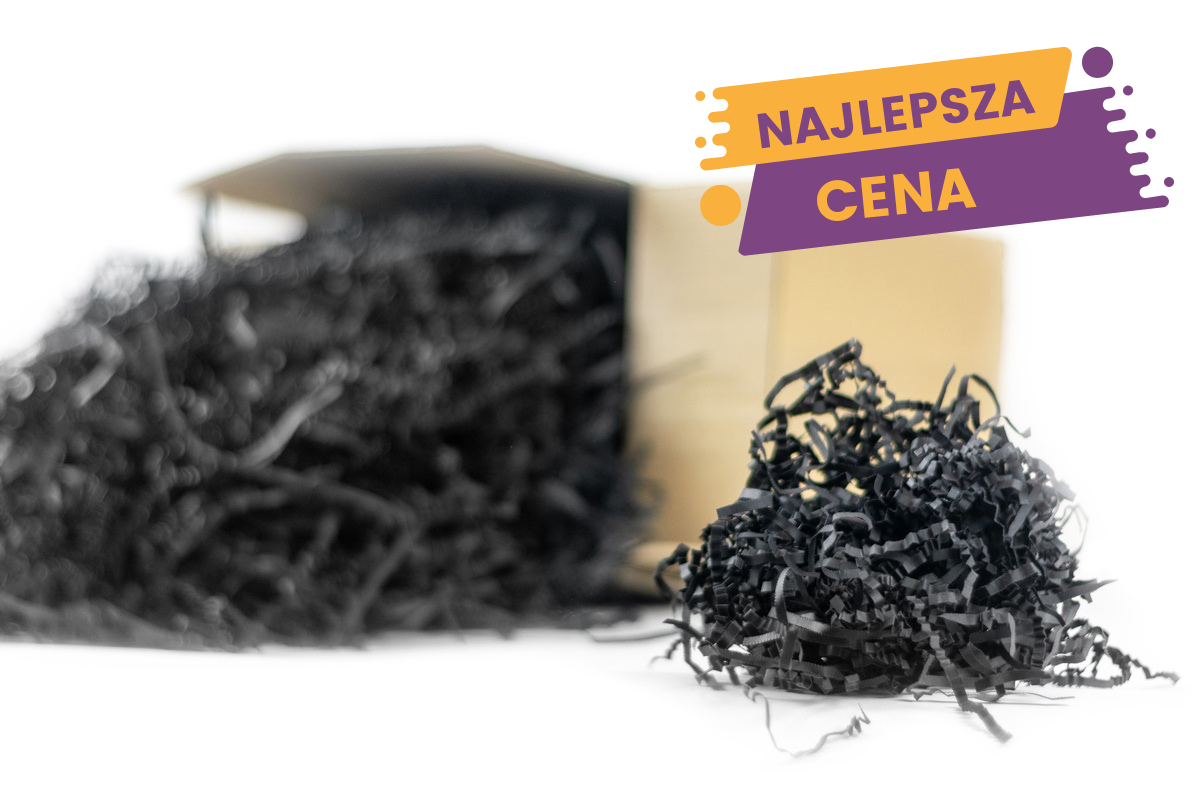 Wypełniacz papierowy ozdobny czarny - 1kg